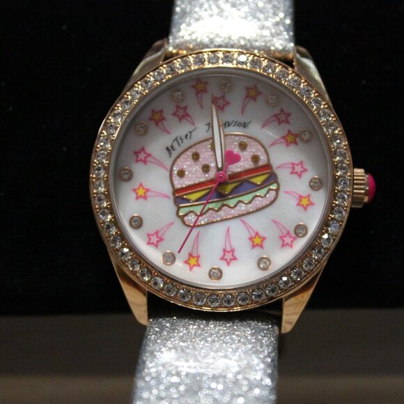 BRAND NEW WITH TAGS AUTHENTIC BETSEY JOHNSON HAMBURGER WRISTWATCH. FUN! main image 7